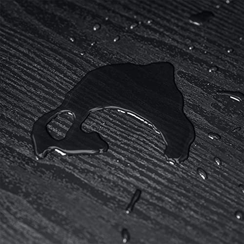 Hode Klebefolie Möbel Holzoptik Schwarz 30X200cm Möbelfolie Selbstklebende Tapete Holz Folie für Möbel Küche Schränke Fensterbänke Wasserdicht von Hode