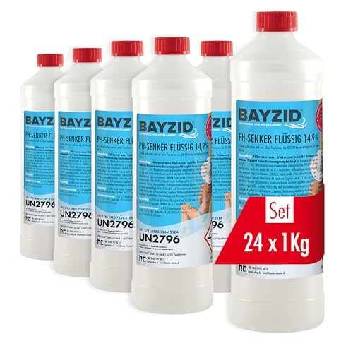 24 x 1 kg BAYZID pH Senker Minus 14,9% von Höfer Chemie für Pool & Schwimmbad zur Senkung des pH Werts von Höfer Chemie