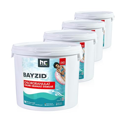 4 x 5 kg (20 kg) Chlor Granulat BAYZID ® wirkt schnell und zuverlässig für Pool und Schwimmbad | Höfer Chemie von Höfer Chemie