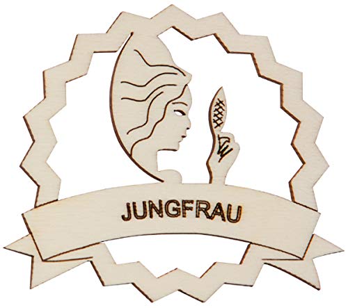 HOFMEISTER® Fensterbild aus Holz (Sternzeichen Jungfrau-Virgo, gezackt gerahmt) von Hofmeister Holzwaren