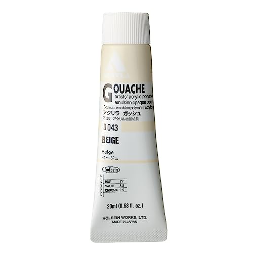 Holbein Acryla Gouache Artists Acrylic Polymer Emulsion, 20ml Beige (D043) von Holbein