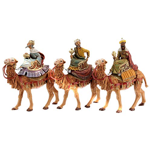 3 Heiligen Könige auf Kamel, für 10 cm Krippe von Fontanini von Holyart