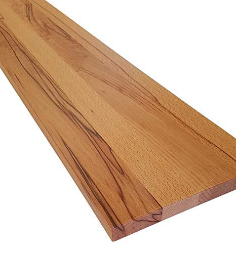 Schweberegal Wandsteckboard Regal Ablage Holz massiv mit verdeckten Trägern - Tiefe:20cm Stärke:25mm - Verschiedene Holzarten - Wandboard Livingboard Regal Wandbord (Kernbuche, 30cm) von Holz-Projekt-Summer