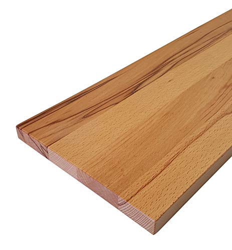 Wandbord Wandboard Design Livingboard Regal massiv Holz - Verschiedene Holzarten wählbar - Tiefe:13cm Dicke:18mm (Kernbuche, 80) von Holz-Projekt-Summer