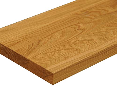 Wandbord Wandboard Design Livingboard Regal massiv Holz - Verschiedene Holzarten wählbar - Tiefe:13cm Dicke:25mm (Eiche, 60cm) von Holz-Projekt-Summer