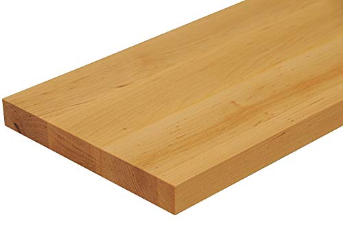 Wandbord Wandboard Design Livingboard Regal massiv Holz - Verschiedene Holzarten wählbar - Tiefe:13cm Dicke:25mm (Erle, 60cm) von Holz-Projekt-Summer