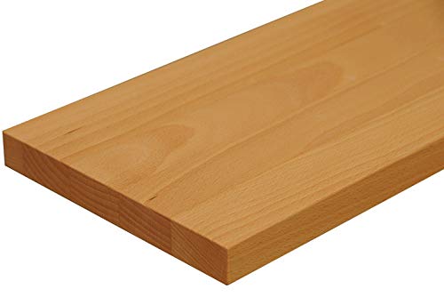 Wandbord Wandboard Design Livingboard Regal massiv Holz - Verschiedene Holzarten wählbar - Tiefe:20cm Dicke:25mm (Buche, 100cm) von Holz-Projekt-Summer