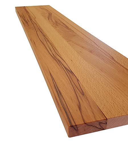 Wandbord Wandboard Design Livingboard Regal massiv Holz - Verschiedene Holzarten wählbar - Tiefe:20cm Dicke:25mm (Kernbuche, 100cm) von Holz-Projekt-Summer