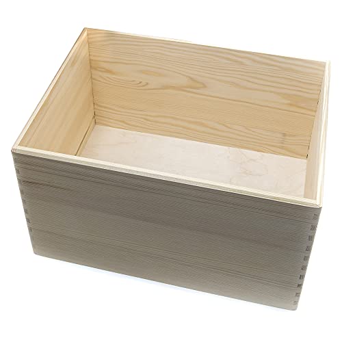 HolzFee Holzkiste 40 x 30 cm Allzweckkiste Holz Kiste Holzbox AUSWAHL-Angebot (ohne Griffe/stapelbar) von HolzFee