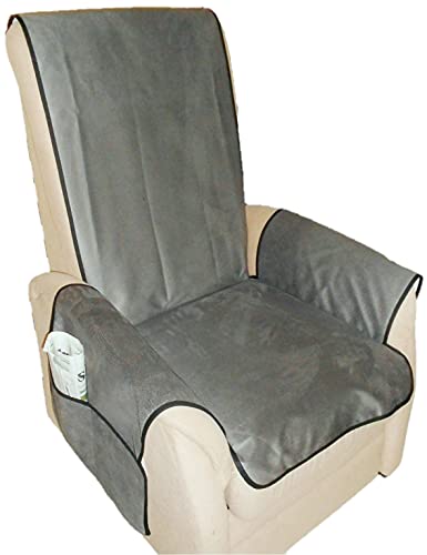 Holzdrehteile Sesselschoner Sesselauflage Sesselbezug Schoner Überwurf Auflage grau von Holzdrehteile