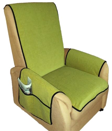 Holzdrehteile Sesselschoner Sesselauflage Sesselbezug Schoner Überwurf Auflage grün von Holzdrehteile