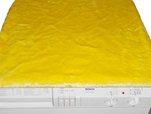 Holzdrehteile Waschmaschinenbezug Trocknerbezug Abdeckung gelb von Holzdrehteile