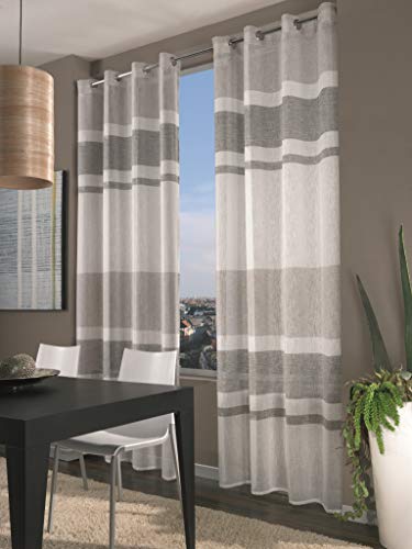 Home Collection FAS116 Stirnband Vorhang, Polyester, Naturale, 290x140x290 cm von Home Collection