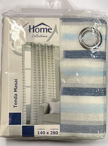 Home Collection mas112 Vorhang Massai 280x140x280 cm hellblau von Home Collection