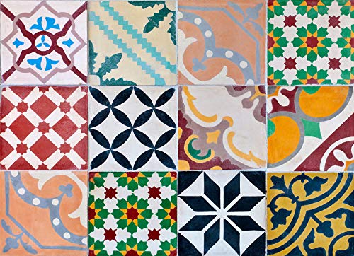 Home Decor Line CR-67261 Colourful Tiles Kitchen Panel Küchenpaneel, Mehrfarbig von Home Decor
