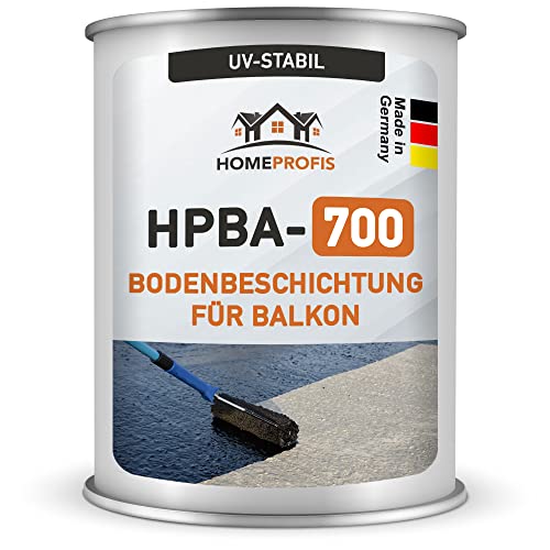 Home Profis® HPBA-700 seidenmatte UV-beständige 1K Bodenfarbe (12,5m²) für Balkon & Terrasse in RAL 7035 (Lichtgrau) – Wasserdichte Bodenbeschichtung, Bodenlack, diffusionsgeschlossen von Home Profis