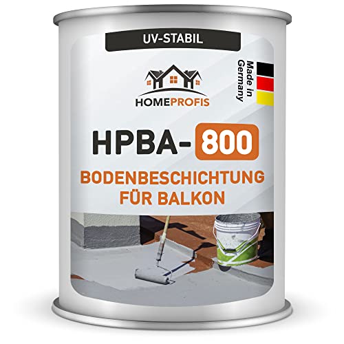 Home Profis® HPBA-800 matte UV-beständige 1K Bodenfarbe (12,5m²) für Balkon & Terrasse in RAL 9001 (Cremeweiß) – Wasserdichte Bodenbeschichtung, Bodenlack, diffusionsgeschlossen von Home Profis