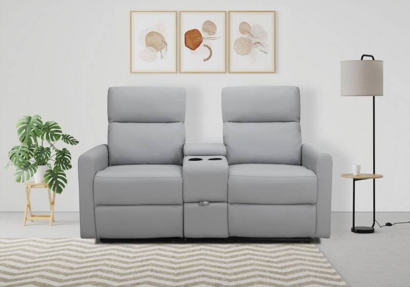 Home affaire 2-Sitzer Daoulas, 2er-Kinosofa, TV-Sessel, Multimedia-Sofa, Kinosofa mit Relaxfunktion, Getränkehalter und Stauraum von Home affaire