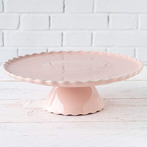 Home of Cake Zauberhaft: Tortenplatte Sweet Flower Medium in Rosa, Ø 28 cm von Home of Cake