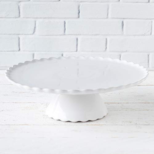 Home of Cake Zauberhaft: Tortenplatte Sweet Flower Medium in Weiß, Ø 28 cm von Home of Cake