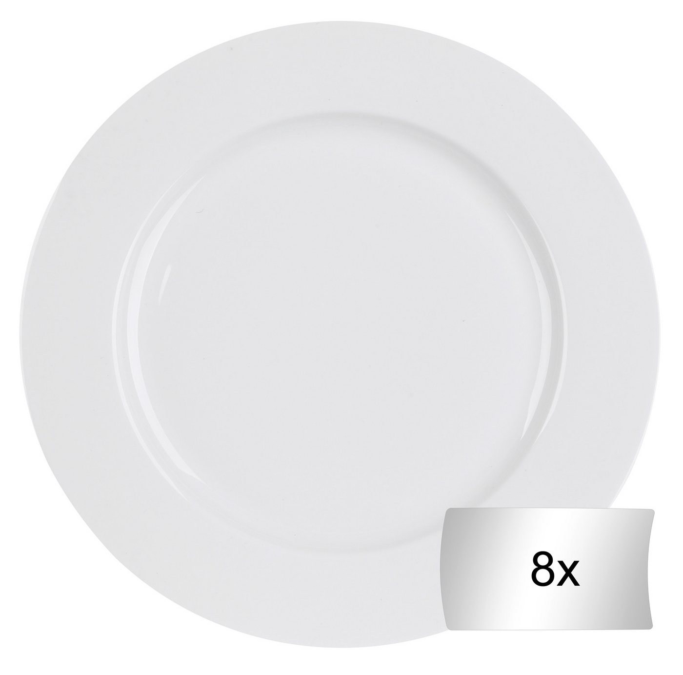 Home4You Speiseteller, Ø 26,5 cm, Bone China, Spülmaschinenfest, (8 St) von Home4You