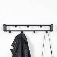 Stahl Wandhakenleiste in Schwarz 60 cm breit von Homedreams