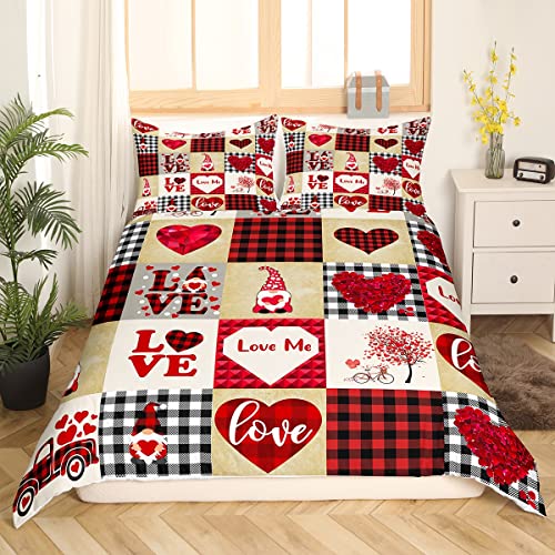 Liebes Themen Bettwäsche Rosen Blumenzwerg Bettwäsche Set 155x220 Bauernhaus Büffel Plaid LKW Bettbezug für Kinder Jugendliche Erwachsene Romantische mit 1 Kissenbezug Schlafzimmer Dekor von Homewish