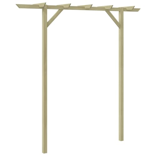 Homgoday Gartenpergola Pergola Rosenbogen Rankhilfe Holzbogen Spalier Gartenbogen Holz-Pergola für Rosen und Kletterpflanzen 200x40x205 cm Holz von Homgoday