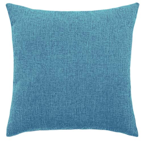 Homing Kissenhülle blau | Uni einfarbig (1 Stück) 45x45 cm | Wohnzimmer Schlafzimmer Kinderzimmer |dekorativer Kissenbezug von Homing