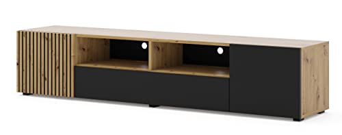 Homlando Lowboard TV-Ständer AURIS Schrank - Moderner TV-Ständer mit Stauraum für Schlafzimmer - Kommode Sideboard - TV & Medienmöbel - TV-Medienkonsolentisch - für Fernseher bis zu 70 Zoll (200 cm) von Homlando