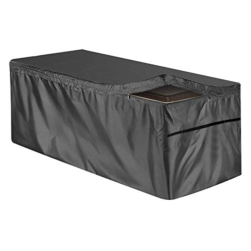 Honeyhouse Abdeckung für Gartenterrassenbox, Abdeckung für Gartenaufbewahrung, mit Reißverschluss, wasserdicht, für drinnen und draußen,130 x 60 x 71 cm, Schwarz von Honeyhouse