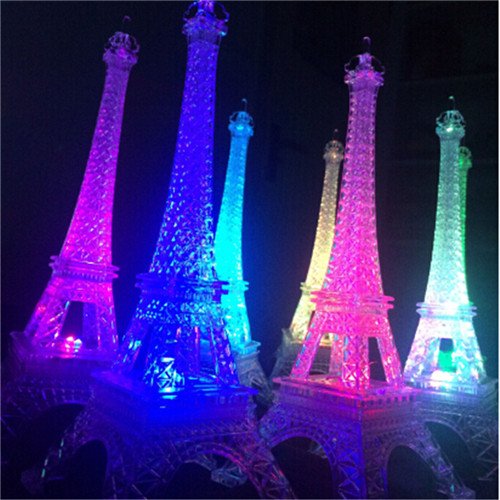 Bluelover 25,5 cm Led Farben Ändern Eiffelturm Nacht Leichte Romantische Dekorative Lichter Dekor Geschenk von Honfitat