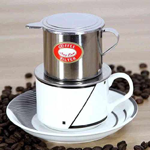 Honfitat Bluelover Kaffee-Tropfkanne aus Edelstahl im vietnamesischen Stil, Filterkaffeemaschine, Teesieb, Kaffee-Tropfkanne von Honfitat