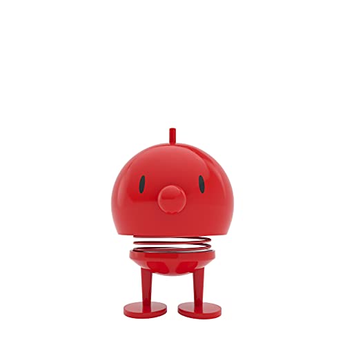 Hoptimist Bumble, Wackelfigur Deko Skandinavisch, Deko Wohnzimmer, Schreibtisch Deko, Büro Gadgets, Tolle Kleine Geschenke, 7,5 x 8,5 x 10,7 cm, Medium, Rot von Hoptimist