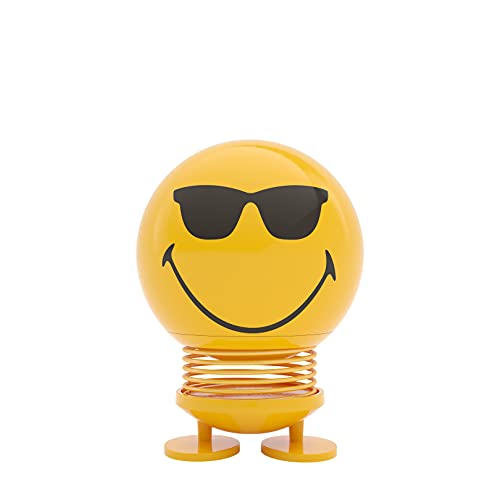 Hoptimist Smiley Cool Deko Skandinavisch, Deko Wohnzimmer, Schreibtisch Deko, Büro Gadgets, Tolle Kleine Geschenke, 10 x 10 x 14 cm, Large, Gelb von Hoptimist