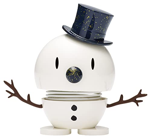 Hoptimist - Skandinavisches Design - Weihnachtsfigur - Snowman - Höhe 8 cm - White/Blue - Geschenkidee von Hoptimist