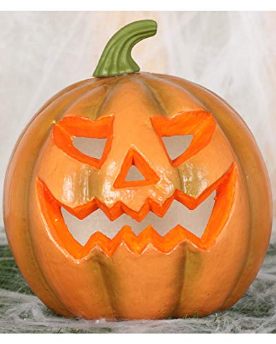 Kürbis Dekorationsartikel mit Beleuchtung für Halloween 24cm von Horror-Shop