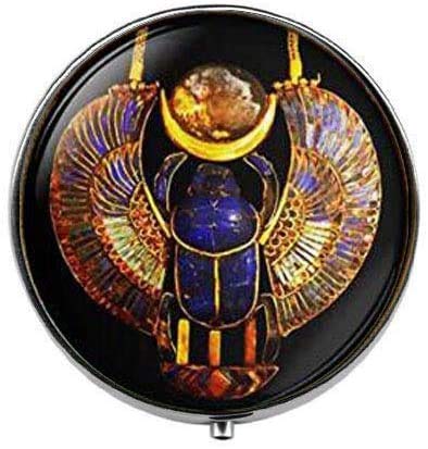 Ägyptischer Skarabäus – Kunst Foto Pillendose – Charm Pillendose – Glas Candy Box von Hosheng