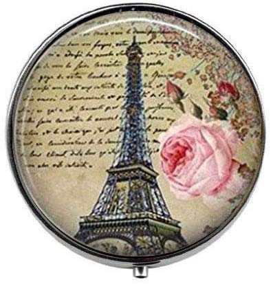 Love Paris Pillendose mit Eiffelturm, romantisches Kunstfoto, Pillendose aus Glas von Hosheng