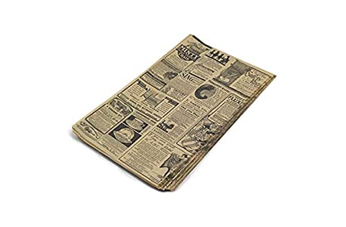 HostelNovo - 100 Stück Anti-Fett-Papier für Lebensmittel - Einheitsgröße 32 x 20 cm - Speziell für Basket Chips und jede Art von Behältern - Kraftpapier von Hostelnovo
