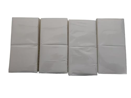 Hostelnovo 600 weiße Papierservietten, klein und einzeln, Mikropunkt-Textur, dicker und saugfähiger, ideal für Catering, Bars und Partys, 10 x 10 cm, gefaltet von Hostelnovo