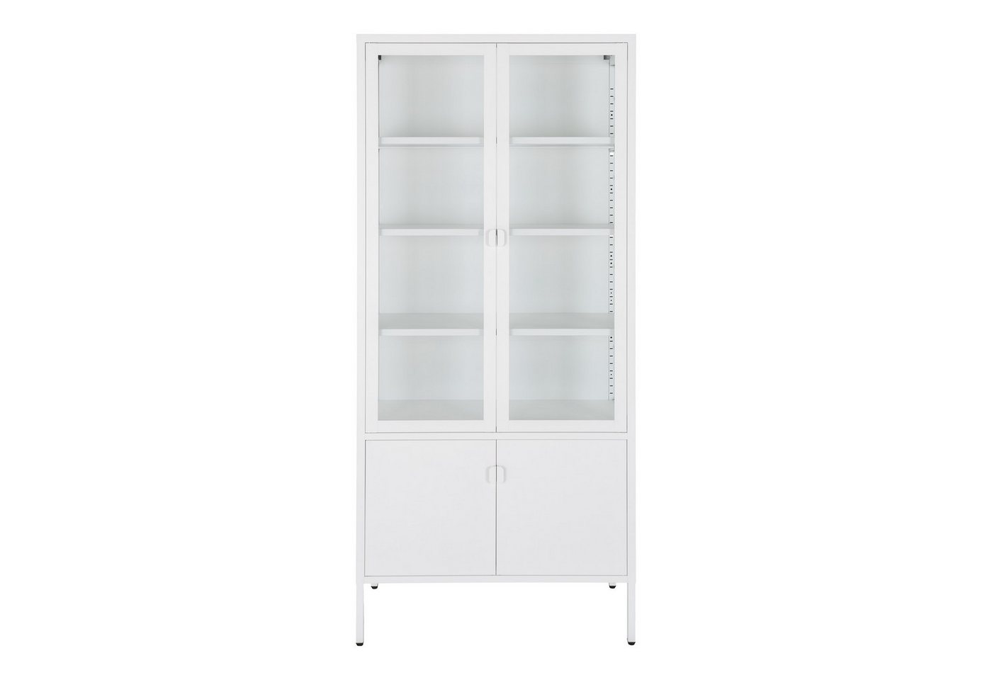 House Nordic Standvitrine Brisbane in Weiss, Metall - 80x180x35cm (BxHxT) von House Nordic