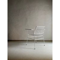Weißer Metalldraht-stuhl | Erlau Garten Terrasse Outdoor Bistro 1960Er Jahre von HouseOfVintFurniture