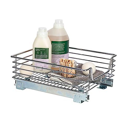 Household Essentials Glidez Waschbecken-Organizer, verchromter Stahl, erweiterte Tiefe, 1 Ebene, ausziehbar, Chrom von Household Essentials