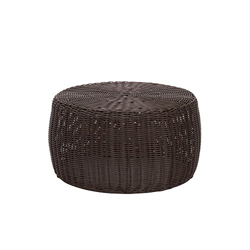 Household Essentials Resin Wicker Niedriger Tisch, Braun von Household Essentials