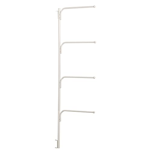 Household Essentials Scharnier Es Clutterbuster Vier Bar Hanging Valet Kleidung und Leinen Rack, Weiß von Household Essentials