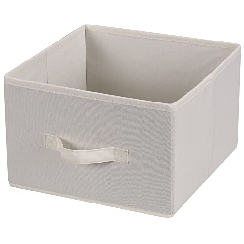 Household Essentials 311306 Set of 2 Drawers for Hanging Shelf Closet Organizers | Natural Canvas Fabric Bin with Handle,Off-White von Household Essentials