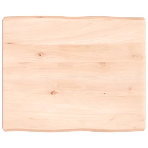 Hovothy Tischplatte 60x50x6 cm Esstischplatte Gartentischplatte Echtholz Arbeitsplatte Holztischplatte Küchenarbeitsplatten Holzplatte Ersatztischplatte Massives Eichenholz (unbehandelt) von Hovothy