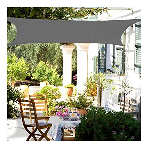Shade Sails Sun Shade Sail Waterproof Rectangle UV Block Weather Resistant Durable Sunscreen Awning for Outdoor Garden Patio Summer Cool Party Beach Parking, Gray HuAnGaF von HuAnGaF