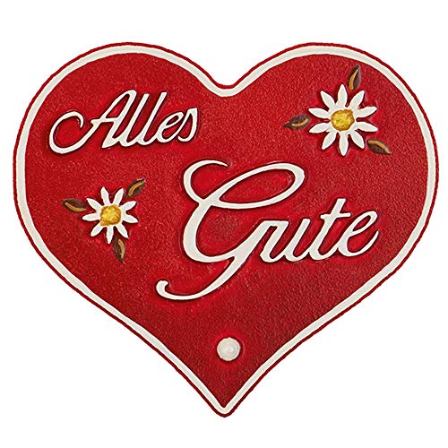 Magnetpin-Herz "Alles Gute" - 7 cm von Hubrig Volkskunst